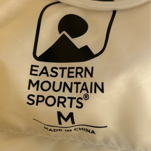 Eastern Mountain Sports White Goose Down Full Zip Puffer Vest + Drawstring, M - Picture 8 of 9
